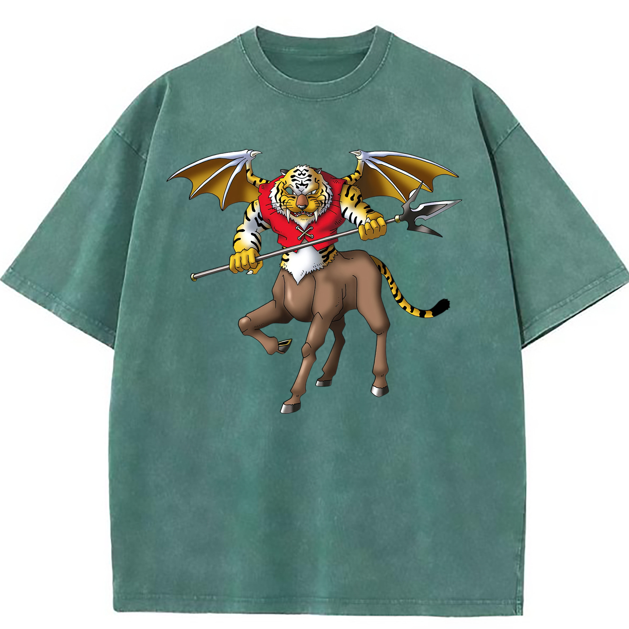 （画像用） ドラゴンクエスト Doragon Kuesuto Dragon Quest 綿100% ヴィンテージ風 半袖Tシャツ（フロントプリント）
